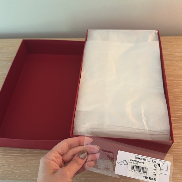 Valentino Garavani 5mm Rockstud Pvc Thong Sandal - Poudre - size 7B - Picture 7 of 12